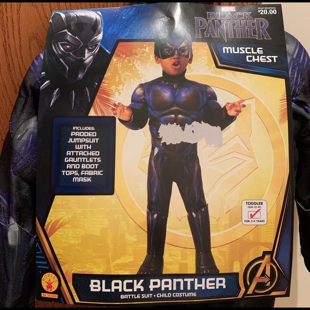 Black Panther super hero costume